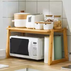 원목 전자레인지 선반 2단 수납장 조리도구 렌지대