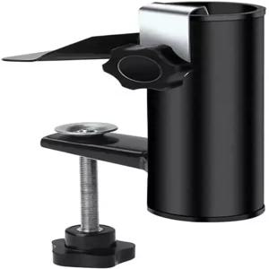 DBPBTtoU 야외 파티오 우산 클램프 클립 스탠드 홀더 비치 코트야드 발코니 데크 블리처스 블랙