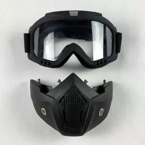 방풍 바이크고글 아웃도어 분리형 마스크 투명 고글