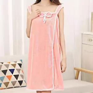 여성 캐주얼 극세사 벨벳 원피스 샤워가운 비치타올 Lpl8+3eQe