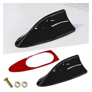 ZIMISI 자동차 샤크 핀 안테나 커버, 접착 테이프로 교체하는 플라스틱 오토 탑 루프 마운트 안테나 커버, 자동차 SUV 트럭을 위한 범용 오토 시그널 루프 공중 장식 액세서리(블랙)