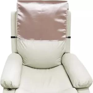 미끄럼 방지 탄력 스트랩이 있는 레인보우스타 새틴 리클라이너 헤드레스트 커버 모발 보호용 실키