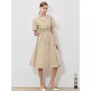 [국내백화점] 쉬즈미스 지적인 백 밴딩 셔츠 원피스 격식있는 오피스룩 출근룩 30대원피스 하객룩 신상