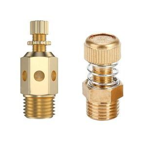 유량 조절기가 있는 황동 머플러 빠른 배기 공압 소음기 스로틀 밸브 STL