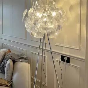 무드등 로비 크리스탈 스탠드조명 직경 블랙 램프 거실