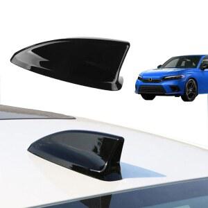 JXGZYD 11세대 시빅 2022 2023 2024 자동차 샤크 핀 안테나 루프 트림 시빅 액세서리용 외장 장식 스티커(글로스 블랙)