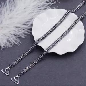 쥬얼리브라끈 - 메탈 체인 큐빅 초커 쥬얼리브라끈 Jdz9+6QoT