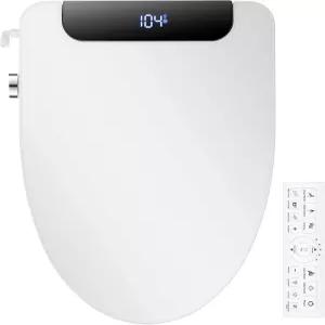IYTATA 전기 비데 변기 길쭉하고 따뜻한 물 에어 드라이어 열선 시트 및 슬로우 클로즈 뚜껑 조절 가능한