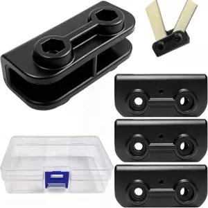 4Pcs 양방향 팝업 가제보 교체 커넥터 캐노피 텐트 부품 블랙 직사각형 브래킷 트러스