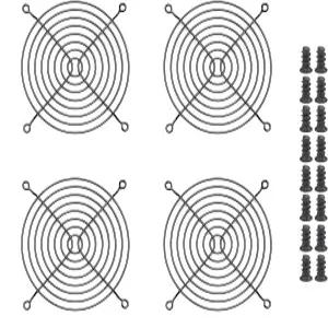 이지카고 4pcs 120mm 팬 그릴 가드 블랙 나사 포함