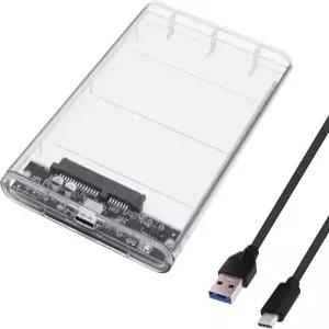 YARCHONN 2.5 SATA 외장 하드 드라이브 인 USB 타입-C to III 도구 7mm SSD HDD용 3.0 데이터 케이블이