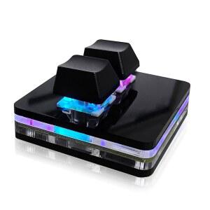 BTXETUEL NONO OSU 키패드 2키 레드 축 게이밍 USB 키보드, 핫스왑 기계식 매크로 및 리듬 게임용 미니 메카니카 RGB