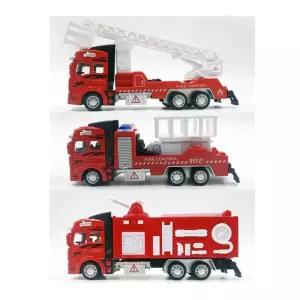 다이캐스팅 풀백 소방차 3종 세트 자동차 장난감