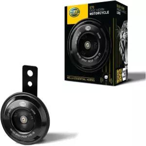 HELLA 012588061 모터사이클 시리즈 블랙 12V 디스크 혼(유니버설 핏-싱글 블리스터 팩)