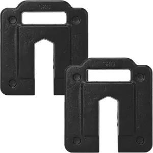 배경 스탠드용 헤비 듀티 스틸 베이스 웨이트 2팩 팝업 캐노피 텐트용 강판 11파운드 파이프 및 드레이프