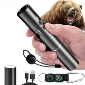 전자 에어 혼, 하이킹 및 캠핑용 충전식 장치, 야생동물 비상 벨 안전 가능 손전등이 대체 호루라기, 억제 장착된 120dB