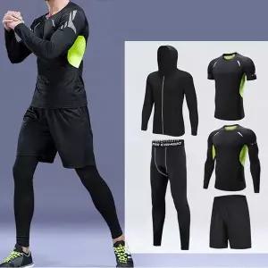 남성 스포츠복 5종 세트 반팔티 긴팔티 긴바지 반바지 헬스웨어