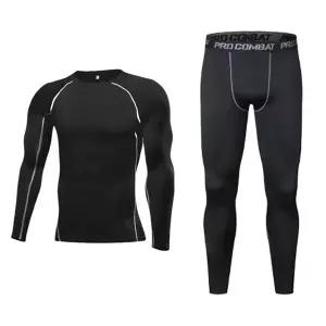 남자 운동 헬스복 상의 긴팔 하의 레깅스 세트 스포츠 남성운동복