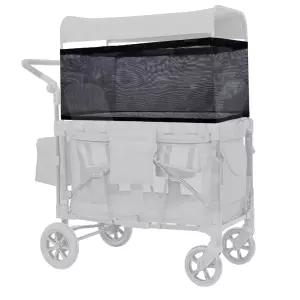 Wonderfold W4/W2 유모차 왜건에 호환되는 모기 자외선 차단망 캐노피 4면 통기성 경량 메시 보호
