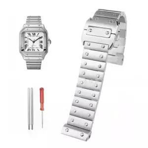 카르티에 산토스 100 밴드 23mm 호환 스트랩 시계 남성용