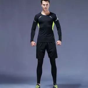 남자 세트 긴팔 트레이닝복 티셔츠 레깅스 스포츠웨어