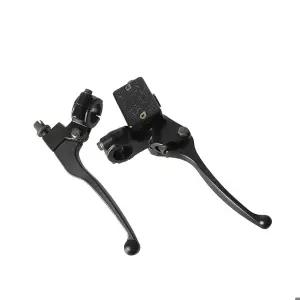 호환  22mm 접이식 안티 드롭 브레이크 펌프 프론트 마스터 실린더 유압 브레이크 레버 먼지 핏 자전거 ATV