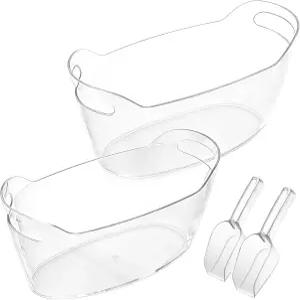 파티용 6.5L 스 버킷 2팩 손잡이가 있는 칵테일 바용 음료 욕조 와인 맥주 샴페인용 드링크 쿨러 미모사