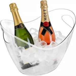 파티용 3.5L 스 버킷 칵테일 바용 휴대용 음료 음료/와인/맥주/주스용 플라스틱 샴페인 쿨러 미모사 스쿱