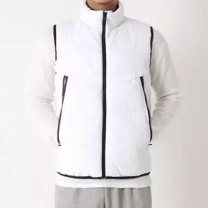[지지블랙]지지블랙 웰치 하이넥 배색 패딩 조끼 다운 웰론 베스트
