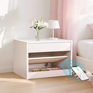 침대옆협탁 잠금장치캐비닛 다기능테이블 소형수납장 침실인테리어 서랍협탁 시크릿수납대