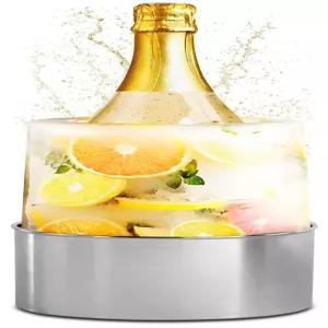 샴페인 버킷 스 몰드 와인 냉각기 - 플라워 푸드 등급 맥주 쿨러 작은 금속 파티용