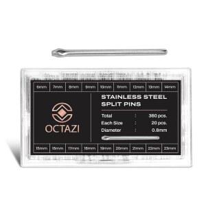 OCTAZI 360pcs 시계 스트랩 핀 링크 스프링 키트 밴드 바 제거기 수리 도구 스테인리스 스틸 8-25mm 제거