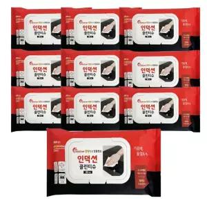 클린 업 인덕션 오븐 티슈 10개 30매 청소 행주 용 용물 뽑아쓰는 세정 기름때제거