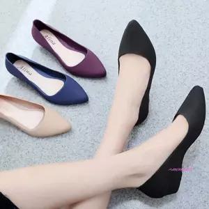 여성 아쿠아 4컬러 심플 플랫 구두 슈즈 젤리 방수qrs864