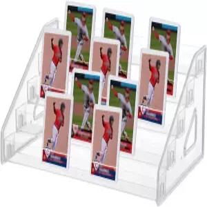 5단 트레이딩 카드 디스플레이 홀더 야구 농구 축구 스포츠 화장품 매니큐어 스티커 및 엽서용 투명