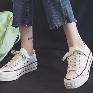 여자 통굽 로우스니커즈 데일리 키높이 캔버스화 단화mno756