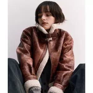 매장정품 리 LEE 우먼 크롭 무스탕 핑크 LE2304JK63PI 658532