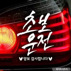 외장스티커 -화이트 차꾸미기 차량포인트 초보