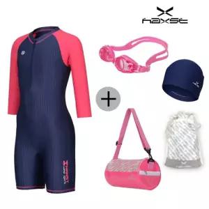 [헤스트]헤스트 여아 반전신 긴팔 실내수영복 4종세트 SSHTB-G15