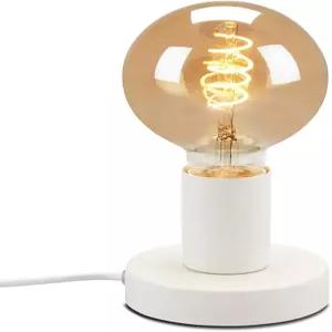 DBKMPZ 산업용 테이블 램프 베이스 E26 E27 그늘이 없는 미니 쇼트 데스크 노출 전구 심플 메탈 에디슨