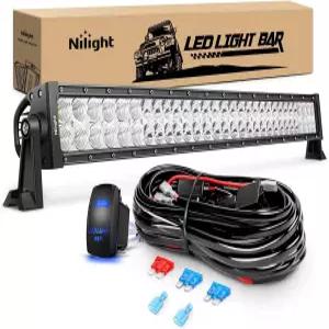 Nilight LED 라이트 바 32인치 180W 스팟 플러드 콤보 오프로드 조명 12V 5핀 로커 스위치 배선 하네스
