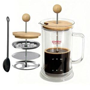 프렌치프레스 34oz 플라스틱프리 유리 대나무 손잡이