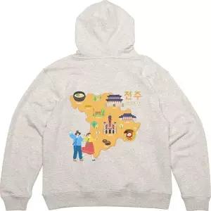 [골드스마일]후드집업 뒷면 프린트티셔츠 풍남문 전주 한옥마을