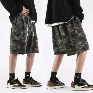 루즈핏 카모 반바지 밀리터리
