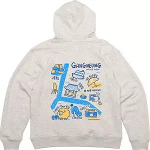 [골드스마일]후드집업 뒷면 프린트티셔츠 강원도 중심지 강릉