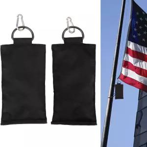 깃발 아래쪽 깃대의 무게 2개 카운터웨이트 세트의 1.5파운드 클립 바람이 부는 날의 극 액세서리 내부