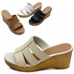 [카미엣뮤즈]웨지 힐 뮬 슬리퍼_KM24s041