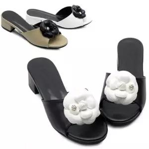 [카미엣뮤즈]코사지 뮬 슬리퍼_KM24s191