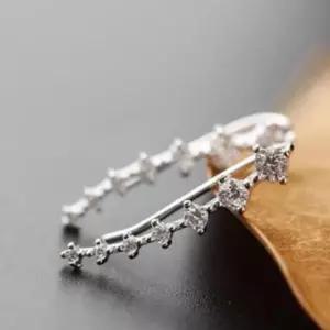 [옷자락]여성 사계절 반짝이는 큐빅 이어클라이머 스타일링 귀걸이