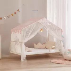 공주 침대 캐노피 모기장 텐트 여아 침실 지붕텐트